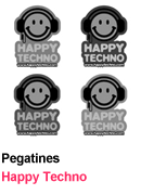 Pegatines - Happy Techno