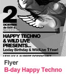 Flyer - B-day Happy Techno Wild Life